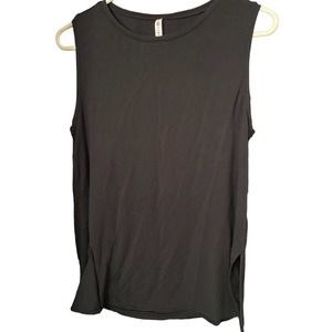 Fabletics Top Womens Black Sleeveless Alia Tied Tank Medium